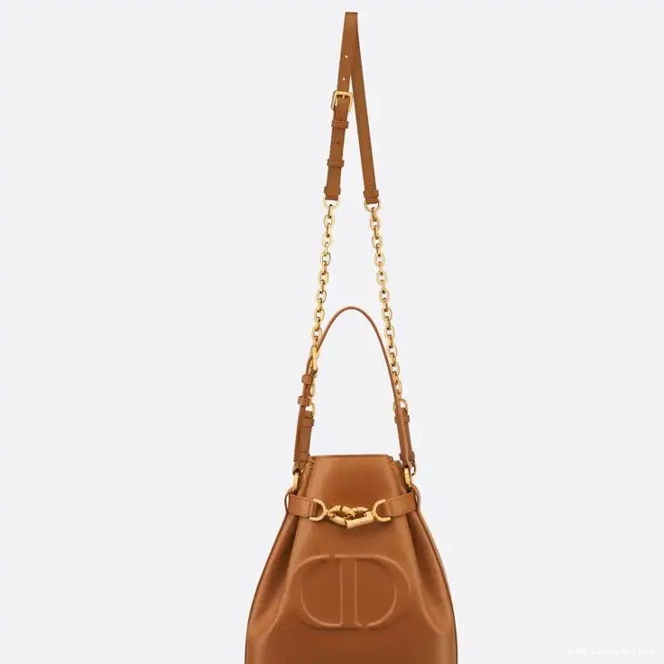 Cheap CD-Embossed Dior Bag Medium Calfskin Brown C'est 0502 Luxury